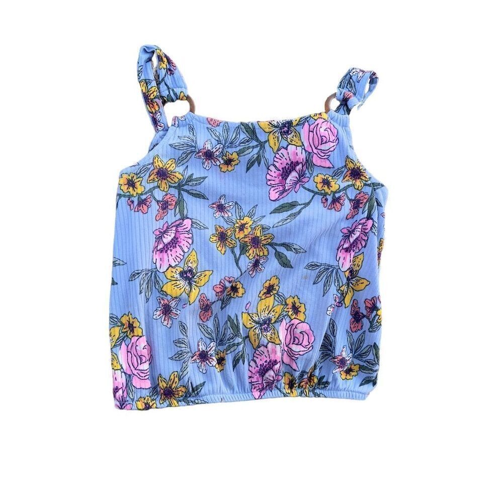 Sunset Sky Girls Floral Sleeveless Tank Top Size 12 Multicolor Summer Casual